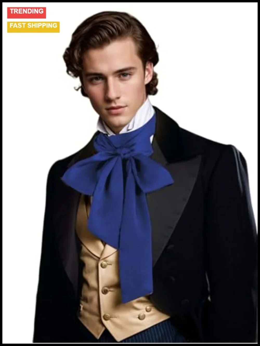Polyester Renaissance Scarf Jabot Cravat Men's Costume Collar Victorian Wedding